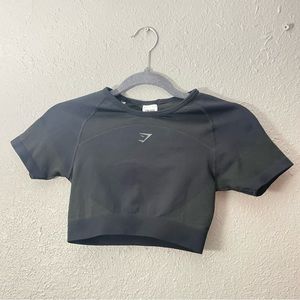 Gym Shark Women’s Black Crop gym top Small